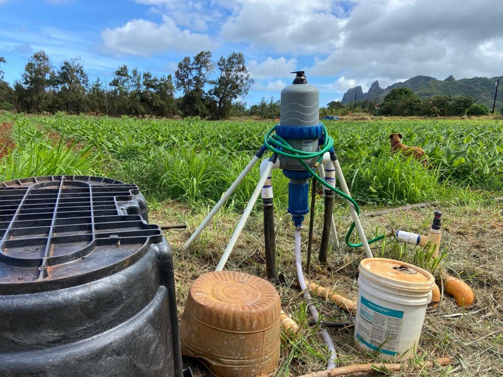 Moloa’a Organica’a’s Mixrite fertigation system